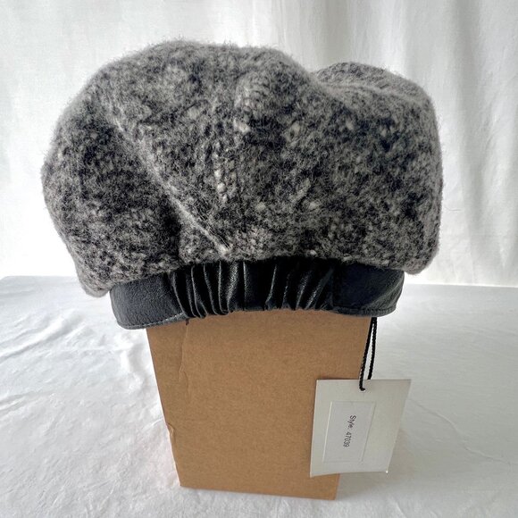 Newsboy Cap Style Hat, by Giovannio New York Salt & Pepper Polyester Blend, New! - Picture 5 of 16